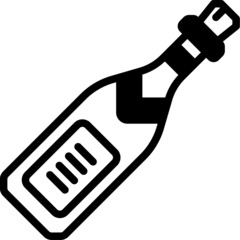 champagne solid line icon