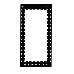 Black and white rectangular frame with ornament, vector certificate template, decorative design element in retro style.