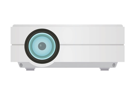 White video projector. vector illustration