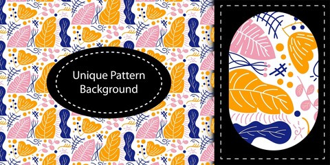 Video game pattern, floral boho pattern and lamp light pattern background design