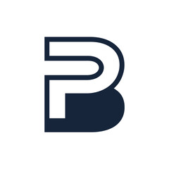 creative simple logo design letter BP 