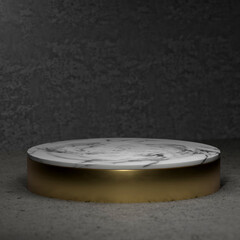 Product cosmetic makeup packaging showcase mockup podium	
