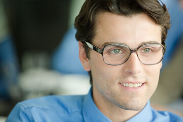 Close up of businessman's  face