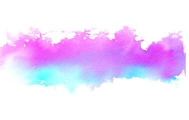 赤と水色の水彩イラスト　グラデーション背景素材　ブラシマーカー