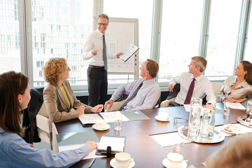 Fototapeta na wymiar Business people talking in meeting