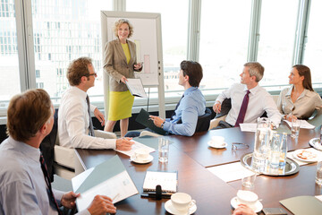 Business people talking in meeting