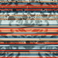 Seamless hip vogue random trendy stripe pattern print. High quality illustration. Detailed patterned strips of color. Luxury fashion or interior design print for surface design. Intricate posh style.
