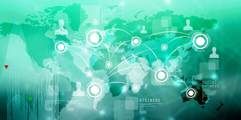 Obraz premium 2d illustration Business Network concept 