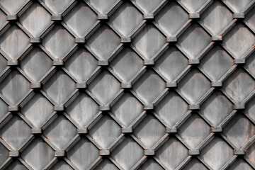 volumetric texture of the fence with a diamond, backgrounds and wallpapers