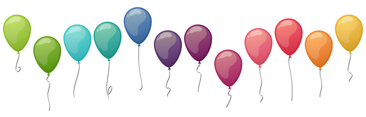colored flying balloons collection © picoStudio