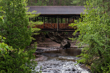 Covered bridge at Amnicon Falls State Park, WI