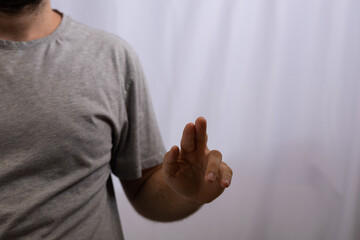 Businessman pointing his finger.
