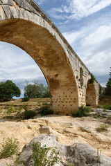 The Julien bridge, Roman bridge over the Calavon river. Roman bridge in the Luberon located on the Via Domitia.