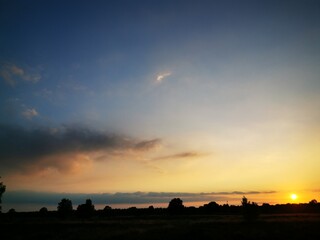 sunset in the heather