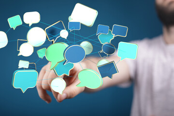 communication speak bubble digital concept