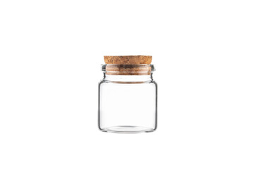 Glass Jar isolated on a white background. 