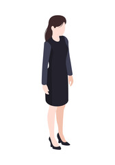 Fototapeta premium Businesswoman Isometric Illustration