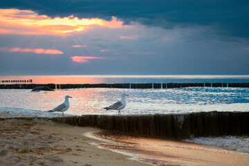 Sonnenuntergang an der Ostsee in Kühlungsborn