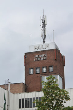 LONDERZEEL, BELGIUM, 1 AUGUST 2021: Exterior view of the 'Palm' Brewery in Steenhuffel near Londerzeel. 'Palm Belgian Craft Beers' make the popular Palm and Rodenbach beers.