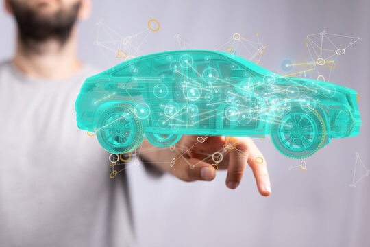 Energy car concept. Vehicle EV charge battery electric