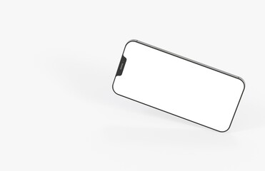 All-screen smartphone mockup isolated 3d