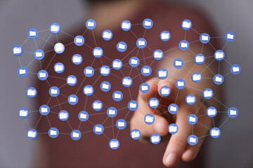 data network 3d digital info