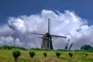 Küchenrückwand glas motiv Windmill 't Hoog- en Groenland, Baambrugge, Noord-Holland Province, The Netherlands © Holland-PhotostockNL