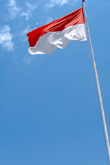 red and white of indonesian flag