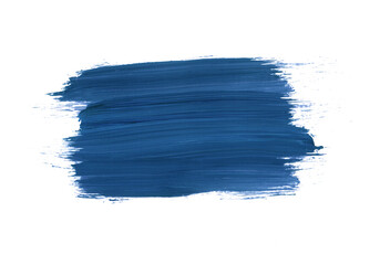 Handmade paint smear. Colour blue. Acrylic paint, oil paint. Abstract background. Underlay for text. 