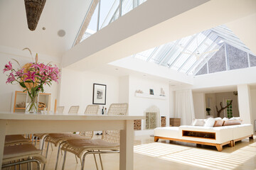 Open floor plan of modern house