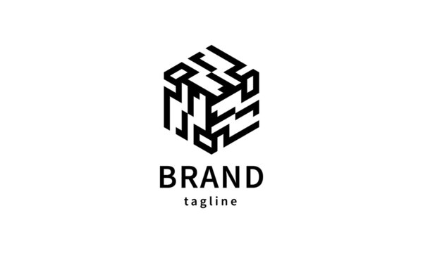 Premium 3D box abstract logo design