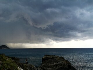 storm over the sea