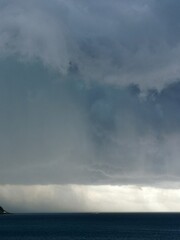 storm clouds over the sea