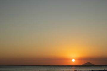 sunset over the sea