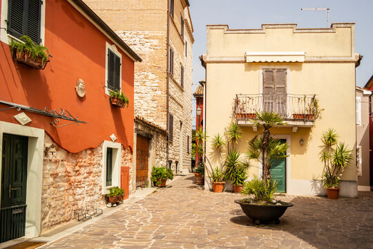 Typical house in the town of Numana, Marche - Italy