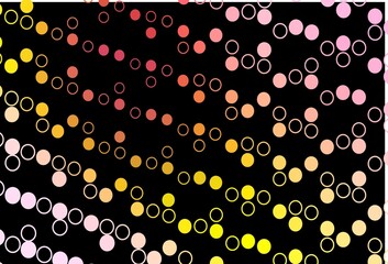 Dark Pink, Yellow vector layout with circle shapes.