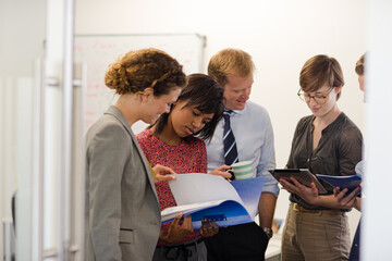 Obraz premium Business people talking in meeting