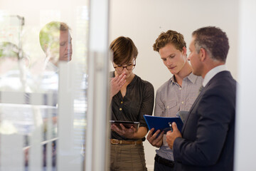 Business people talking in meeting