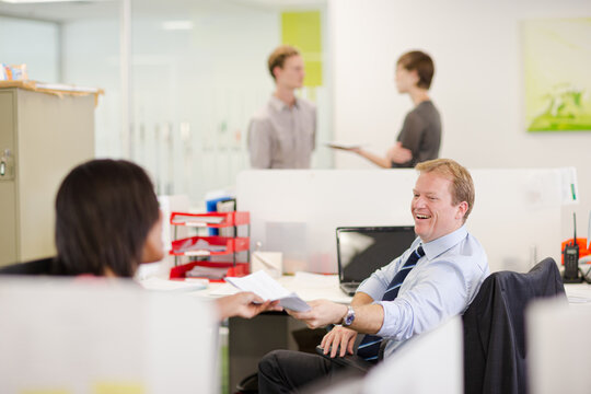 Business people talking in office