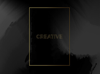 Abstract gradient mesh soft black gold color blend trendy vector background