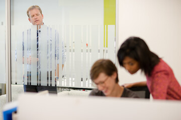Fototapeta premium Business people talking in meeting