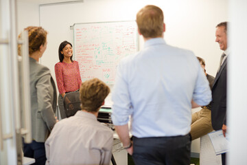 Fototapeta premium Business people talking in meeting