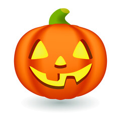 Jack O Lantern Emoji Icon Illustration Sign. Halloween Pumpkin Vector Symbol Emoticon Design Vector Clip Art.