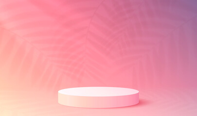 Stage podium with lighting, Stage Podium Scene with for Award, Decor element background. Vector