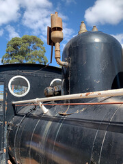 Old locomotive in São Roque, on the old wine route. Touristic place in the interior of the state of São Paulo.