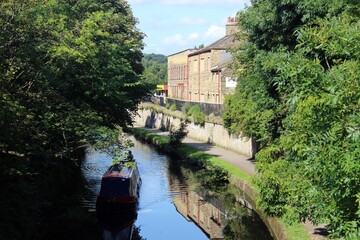 Armley Mills and the Leeds and Liverpool Canal, Leeds.