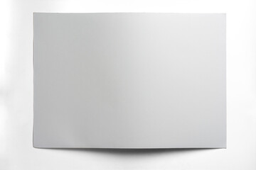 top view of old paper on white backgeound with cliping path