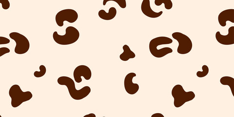 Seamless pattern with animal leopard print