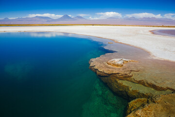 Amazing Lake in the highlands of Chile near San Pedro de Atacama