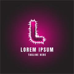 letter fluffy fur alpabeth logo vector image